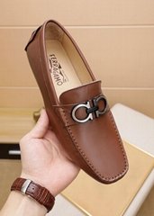 Salvatore           Leather Drivers & Loafers  brown Men casual flats
