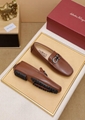 Salvatore Ferragamo Leather Drivers & Loafers  brown Men casual flats