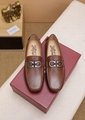 Salvatore           Leather Drivers & Loafers  brown Men casual flats 7