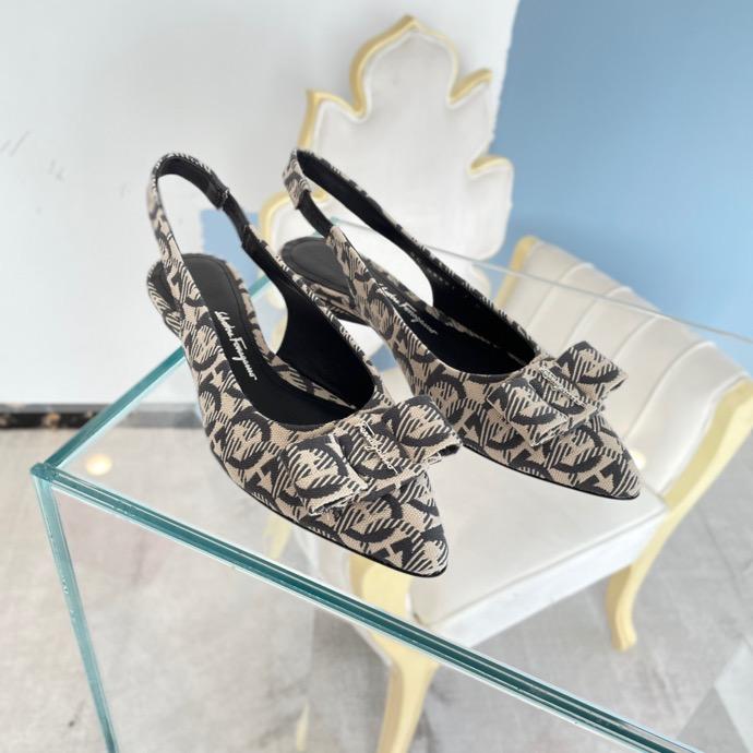           Gancini Fabric Viva sling shoes           viva slingback 3