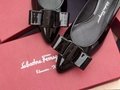 Salvatore Ferragamo Women's Vivanappa Sella Pointed Toe Logo Bow Leather Flats