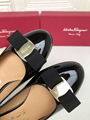 SALVATORE FERRAGAMO Women's Varina Ballet Flat Ladies Patent leather Bow Flats