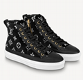                    lack and white monogram velvet Stellar sneaker boot 1