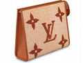 LOUIS VUITTON Raffia Monogram Giant Toiletry Pouch 26 Tan