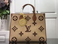 Louis Vuitton OntheGo MM Handbags LV Raffia bag LV Tote bag