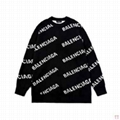 Balenciaga Logo Knit All-over Sweater In Beige Black men logo sweaters women