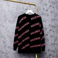 Balenciaga Logo Knit All-over Sweater In Beige Black men logo sweaters women