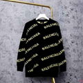 Balenciaga Logo Knit All-over Sweater In Beige Black men logo sweaters women