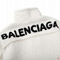 Balenciaga logo print fur jacket Women/men fur oversized jacket coats