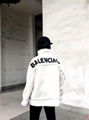 Balenciaga logo print fur jacket Women/men fur oversized jacket coats