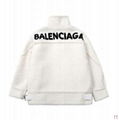 Balenciaga logo print fur jacket Women/men fur oversized jacket coats