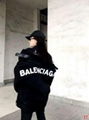 Balenciaga logo print fur jacket Women/men fur oversized jacket coats