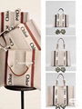 Chloe Woody Canvas Tote Bag Chloe Cotton Canvas & Shiny Calfskin With Woody