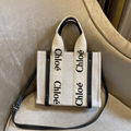       Woody Canvas Tote Bag       Cotton Canvas & Shiny Calfskin With Woody 11