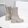 Chloe Betty logo embossed rubber boots Chloe rain boots