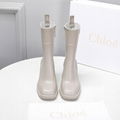 Chloe Betty logo embossed rubber boots Chloe rain boots