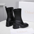 Chloe Betty logo embossed rubber boots Chloe rain boots