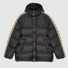 Men GG jacquard nylon padded coat Women down parka coat