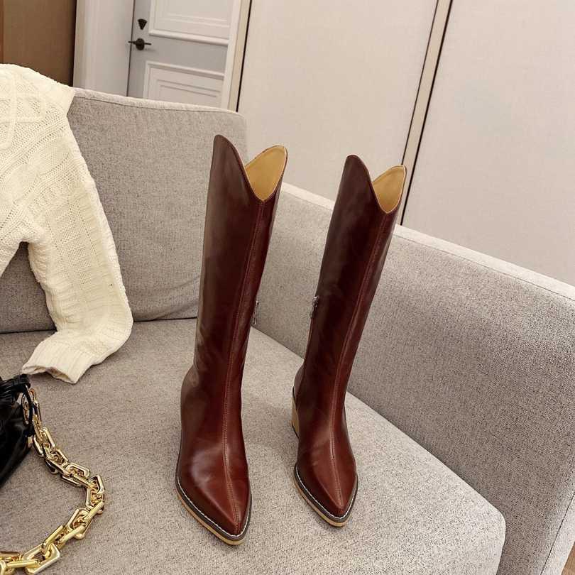 Isabel Marant leather Martin knee high boots