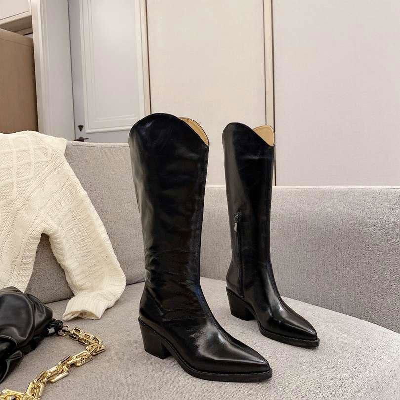 Isabel Marant leather Martin knee high boots