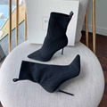 Balmain Skye logo detailed stretch knit ankle boots Balmain knit sock boots