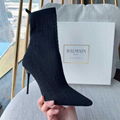 Balmain Skye logo detailed stretch knit ankle boots Balmain knit sock boots