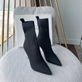 Balmain Skye logo detailed stretch knit ankle boots Balmain knit sock boots