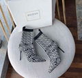 Balmain Skye logo detailed stretch knit ankle boots Balmain knit sock boots