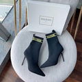 Balmain Skye logo detailed stretch knit ankle boots Balmain knit sock boots