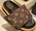 LOUIS VUITTON POOL PILLOW COMFORT MULES LV Women  wide front straps slipper