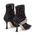            Kaza 90mm suede ankle boots Ladies crystal-embellished buckle boots 13