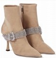            Kaza 90mm suede ankle boots Ladies crystal-embellished buckle boots 8