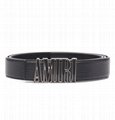 AMIRI logo-plaque leather belt AMIRI BLACK ENAMEL BUCKLE BELT BLACK