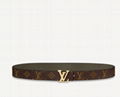 LV INITIALS 30 MM REVERSIBLE BELT Louis Vuitton Women Monogram Canvas belts