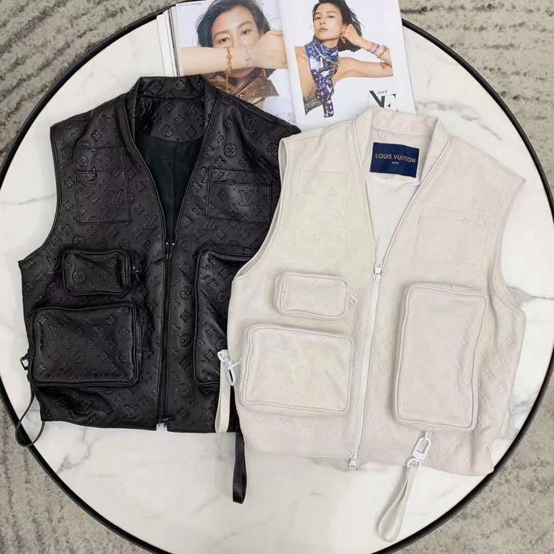               Virgil Abloh's Leather Utility Vest multi-pocket tactical Jacket  5