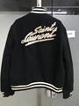 SAINT LAURENT logo print bomber jacket