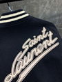 SAINT LAURENT logo print bomber jacket Ysl wool cotton blend logo-print bomber 