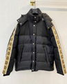       GG Jacquard Taped Sleeve Logo Down Jacket Black Men jacquard nylon padded  2