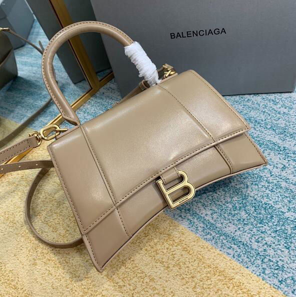 BALENCIAGA Hourglass Small leather tote