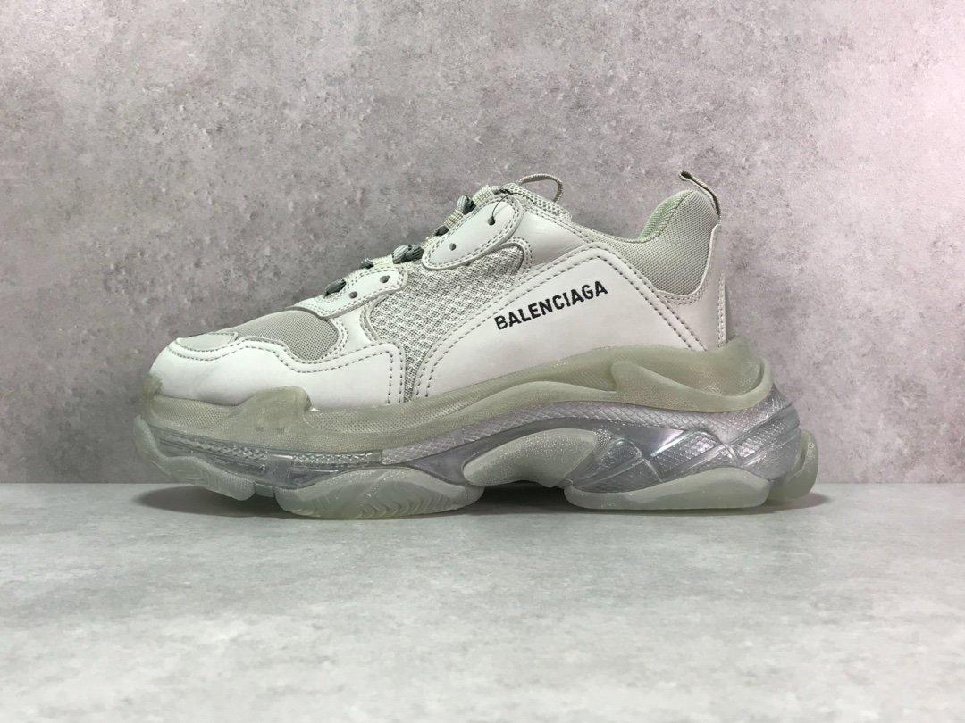            Triple S Mesh & Leather Clear sole Sneaker Fashion Triple s Trainers  4