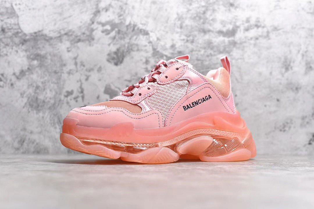 Balenciaga Triple S Mesh & Leather Clear sole Sneaker