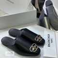 BALENCIAGA Cosy BB leather slippers Cosy Bb Leather Mules black smooth calfskin