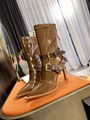 Fendi Glossy Beige Neoprene Boots Fendi Knee High Boots