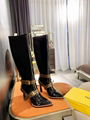 Fendi Glossy Beige Neoprene Boots Fendi Knee High Boots