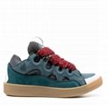 Lanvin Curb Lace-Up Skate Sneakers Lanvin leather and suede shoes