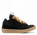 Lanvin Curb Lace-Up Skate Sneakers Lanvin leather and suede shoes 3