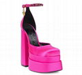 VERSACE Medusa Aevitas 155mm Platform Pumps In Deep Fuchsia Ladies ankle pumps 