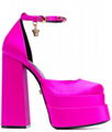 VERSACE Medusa Aevitas 155mm Platform Pumps In Deep Fuchsia Ladies ankle pumps 