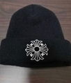 CHROME HEARTS Black Horseshoe-Logo Beanie Hat Fashion Men Knit hat