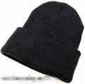 CHROME HEARTS Black Horseshoe-Logo Beanie Hat Fashion Men Knit hat